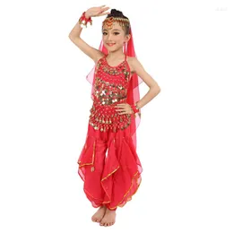 Сцена носить 8 цветов костюмы для танца живота Детский стиль детских танцев для девочек болливудский тканевый платье 7 шт./Набор