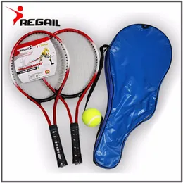 Tennisschläger-Set, 2 Stück, Teenager-Tennisschläger für das Training, Raquete de Tennis, Carbonfaser-Oberseite, Tennissaite aus Stahlmaterial mit kostenlosem Ball, 230307