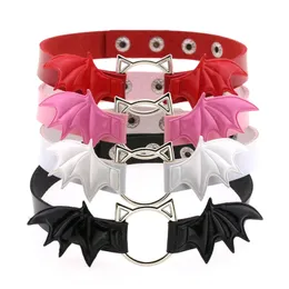 Krage halsband smycken sexig trendig söt katt gotisk present goth läder vingar harajuku kvinnor punk choker halsband