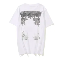 夏のTシャツメンズデザイナーオフレディースTシャツルーズティートッツマンカジュアルシャツluxurys衣料品ショーツスリーブポロスTシャツS-Xオフホワイト％100