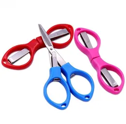 Folding Stainless Steel Scissors Fishing Scissor Keychain Camping Mini Cutter School Stationery Wholesale