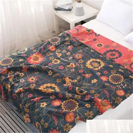 Blankets Fashion Air Condition Blanket Summer Soft Woolen Bohemia Knited High Quality Home Sofa Bedding Room Drop Delivery Garden Tex Dh4B8