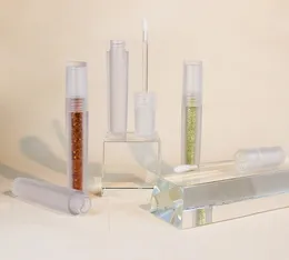 Vorratsflaschen, 100 Stück, 4,5 ml, leere transparente Lipgloss-Röhrchen, rund, mattiert, klar, kosmetische Tuben, Verpackungsbehälter, Lipgloss