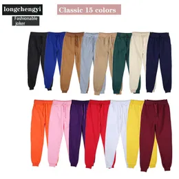 Calças masculinas Men Fashion 2021 Brand Brand Troushers Casual Sweatpants Jogger 15 Trackpants coloridos Male Fitness Workout Running Sport Pants Z0306