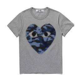 Designer TEE Men's T-Shirts CDG Com Des Garcons Blue Big Heart Women's T-Shirt Tee Shirt Grey XL Brand New
