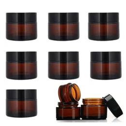 5G 20G 30G 50G Amber Glass Jars Face Cream Bottle Cosmetic Container med inre foder