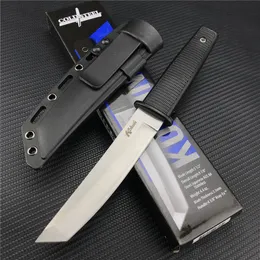 Tactical Cold Steel 17t Kobun Fixed Blade Stright Knife Aus8a Tanto Point Satin Blade Utility Camping Hunting Outdoor Survival Kni318w