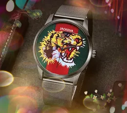 Najlepsze marka kwarc mody męskie zegar czasowy zegarki auto data pszczoły tygrys szkielet szkielet zegarek diamentów pierścień Premium oryginalne zapięcie analogowe