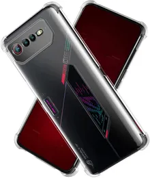 Fall för Asus Rog Phone 6 Clear TPU Four Corners Skydd Cover Soft TPU Slim Transparent Case For Rog 6d Ultimate 5 5S 3 2 6D ZenFone 9 8 Flip 7 7pro