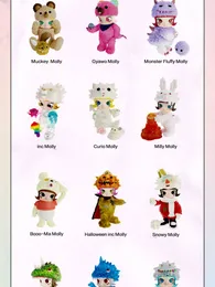 Ny Spot Popmart Bubble Matt Molly Okubo Instinctoy Doll Erosion Blind Box Gift Handtag 9-12 cm