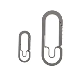 Schlüsselringe extra großer oder kleiner Ti -Schlüsselbund Massive Titan Oval Snap Spring Lock Carabiner Key Ring Safety Hook DIY FOB EDC Camp