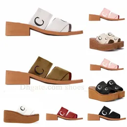 2023 kvinnors sandaler tofflor skjutreglage glider platt woody mules öken sand svart vit rosa blå hem utomhus inomhus strand tofflan glidreglage sandal scuffs eur35-42