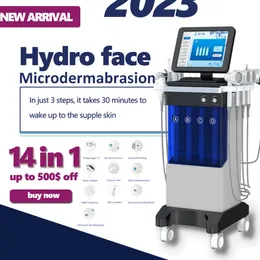 14 IN 1 Microdermoabrasione multifunzionale Skin SPA Machine Hydra Dermoabrasione Machine Cura della pelle Strumento di bellezza Ringiovanimento della pelle Face Lift