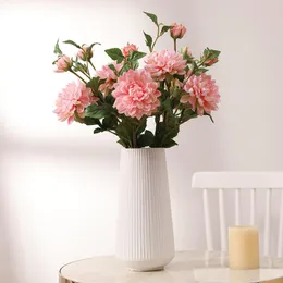 Dekorativa blommor kransar enkel simulering dahlia konstgjord blomma hem dekoration bröllop studio skytte rekvisita