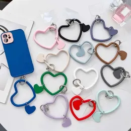 Ремни мобильного телефона обаяния каваи силиконовый браслет для сердца подвеска для мобильного запястья на запястье
