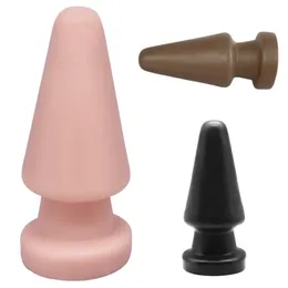 Anal Toys Anal Fist Tricolor Anal Plug Men's and Women's Backyard Products Soft Super Coarse Egg-type Penis Dildo Factory Direct Supply Sex Products