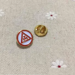 Pins Broschen 10 Stücke 1 M Kleine Größe Freimaurer Mauerwerk Pins Mason Anstecknadel Metallabzeichen Emaille Brosche Runde York Rite Triple Tau Kreis Dh3Sc