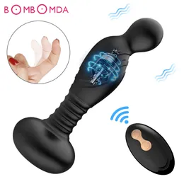 Vibrators Male Prostate Massage Buckle Vibrating Anal Plug Silicone Waterproof Massager Stimulator Erotic Butt Sex Toys For Men 230307