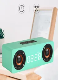 Desk Table Clocks Stereo Sound Bass Enhancement Clock Soundbar Speaker For Home Outdoor Work8906352