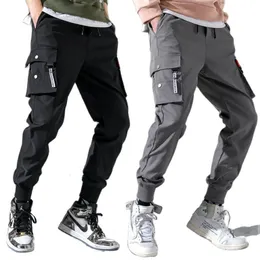 Calça masculina masculina calça de streetwear tática para meninos jogando calças de carga preta homens jogadores harajuku primavera masculina fúria 230307