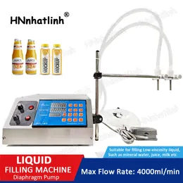 Manual Electric Digital Control Pump Filling Machine 3-4000ml Small Bottle Tube Mineral Water Juice Oil Liquid Filling Machine With 2 Heads