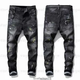 Мужские классные джинсы для джинсов дизайнерские джинсы расстроенные разорванные байкерские байкерные сжима