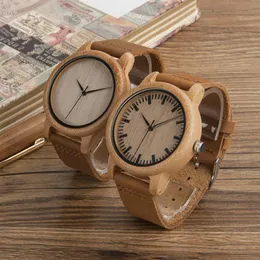 Bobo Bird A16 A19木製時計日本Quartz 2035ファッションカジュアルな自然な竹時計紙のギフトボックス274W