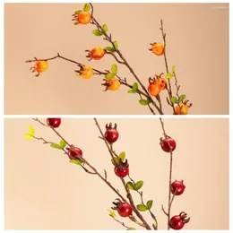 Fiori decorativi artificiali branchi di ciliegia rossa berlina di ciliegia rossa di frutta natale per feste di frutta per feste decorazioni finte frutta finta