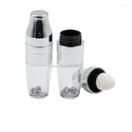 Bottiglie di stoccaggio 5ml Vuoto Shake Lip Gloss Tube Contenitore per bottiglie trasparente con tappo nero argento Strumento cosmetico fai-da-te ricaricabile