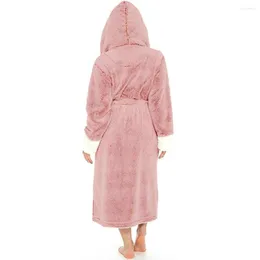 Indumenti da notte da donna Accappatoio da donna in peluche Lunghezza al ginocchio Assorbimento d'acqua Ritenzione del calore Autunno Inverno Camicia da notte per la camera da letto