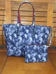 Kvinnor Luxury Trave Fashion Bag Letter Bottoms Designer Totes Rivet äkta läderkomposithandväskor Väskor