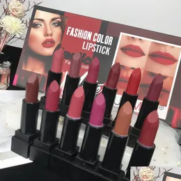 Lipstick Makeup Famous Barand 12Pcs Set Matte 12Color Lip Gloss Make Up Cosmetic Lips Kit Drop Delivery Health Beauty Dhtv5