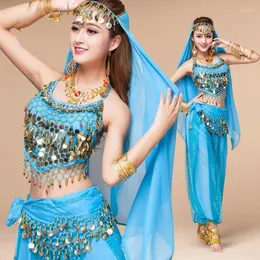 Scen Wear High Quality Woman Belly Dance Costumes Lady Sexy Bollywood Performance Clothes 6 Färger 3-4-5 st