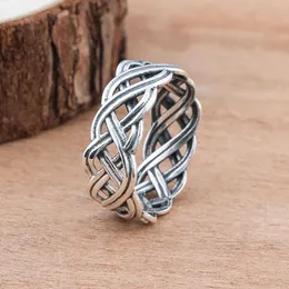 Band Rings Bohemian Vintage Jewelry Retro Silver Color Infinity Intertwined Cross Celtic Knot Ring Women Engagement Ring Wedding Band Gifts AA230306