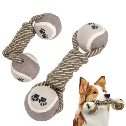 Dumbbell Rope Tennis Pet Chew Toy Puppy Dog Clean Denti Training Tool Ball Toy Puppy Forniture Spedizione gratuita
