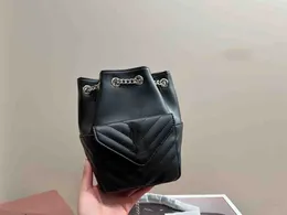 Chain Joe Backpack Women Bucket Bags Back Pack V-Shaped Quilting Genuine Leather Large Capacity Pocket Black Shoulder Bags Handbag Tote Bag