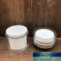 Botella de envasado cosmético de la bomba cosmética del frasco de crema cosmética de acrílico blanco perla de calidad. 15 30 50g
