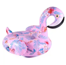 Poolflottor Flamingo Swimming Pool Float Ring Vuxen Vattensporter Lounge Uppblåsbar madrass Tube Floating Ride On Water Swim Ring Animal Toy