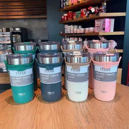 20oz 25oz 30oz Double Wall Stainless Steel Vacuum Insulated Portable Office Travel Mug Coffee Tumbler with Silicone Handle A0305