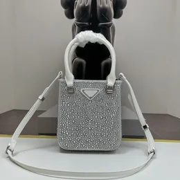Modehandväskor designer galleria satin mini-väska med kristaller kvinnor tote väskor mode axelväskor lyx crossbody väskor nya