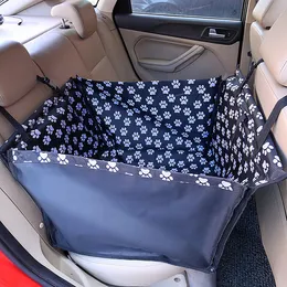 Dog Travel Outdoors Cute Foot Print s Bag Waterproof Rear Back Pet Car Seat Cover Mat Hammock Cushion Carrying For s Safety 230307