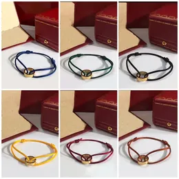 Klasyczna bransoletka projektantka mody dla damskiej marki pojedynczej pierścionka srebrna para linowa bransoletka Wysoka jakość 18 -karatowej złotej bransoletki