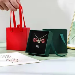 Bolsas de joalheria Bolsas de 12pcs exibem caixa de papelão de papelão com esponja para pequenos relógios colares de brigos de bracelete embalagem de embalagem