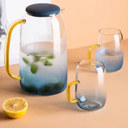 Butelki z wodą dom zimny czajnik salon szklany kubek kubek o wysokiej temperaturze odporny