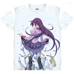 Męskie koszulki T-shirt Bakemonogatari Senjougahara Hitagi cosplay Sengoku Nadeko Tshirts Tops Fashion Anime Tees Shirt Summer