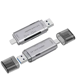 عالي السرعة USB3.0 Card Reader OTG Adapter USB إلى النوع C /USB /TF /SD محول قارئ بطاقة الذاكرة لـ Xiaomi Huawei Phone Accessories