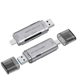 Yüksek hızlı USB3.0 Kart Okuyucu OTG adaptörü USB, C /USB /TF /SD Bellek Kartı Okuyucu Adaptörü Xiaomi Huawei Telefon Aksesuarları