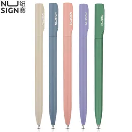 هلام أقلام الهلام Deli Nusign Pen Pens Pens P Caneta Rotary Switch سلس 05 مم كتابة حبر أسود للمكتب School Stationery J230306