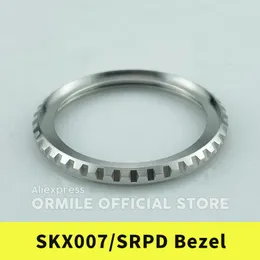 Kit di riparazione per orologi SKX007/SRPD Lunetta stile linea LX Acciaio inossidabile 316L spazzolato lucido argento