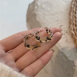 Brincos de garanhão S925 agulha bohemia geométrica C Resina Leopard Grãos Para Mulher Moda Vintage Joking Jewelry Gifts